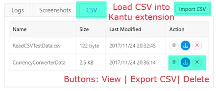 CSV Manager: Import (load) and export (save) CSV files from the <em>UI.Vision RPA</em> extension