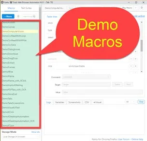 <em>UI.Vision RPA</em> Demo Macros