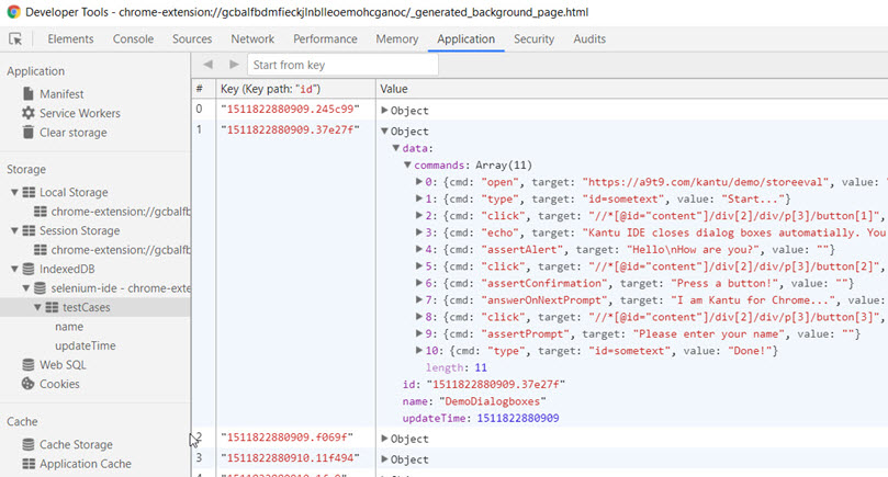 How to view data in local storage