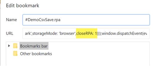 How to keep UI Vision RPA software open after start from bookmark