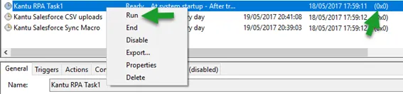 Windows Task Scheduler: Check return value