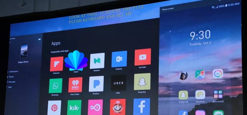 Windows 10 Android App Mirroring