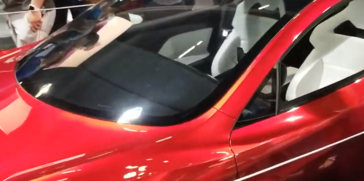 New Tesla Roadster on display at CVPR