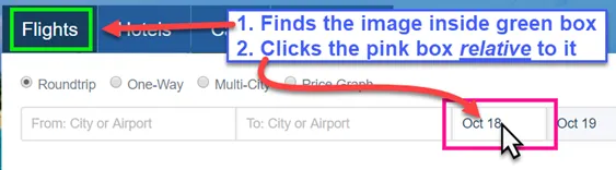 Relative Clicking with the EXTRACT command...