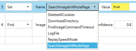 Use SET to tell SeeShell to search the whole page.